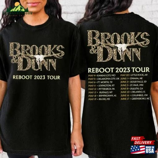 Brooks Dunn 2023 Tour Date T-Shirt 2 Sides Western Tee Hoodie