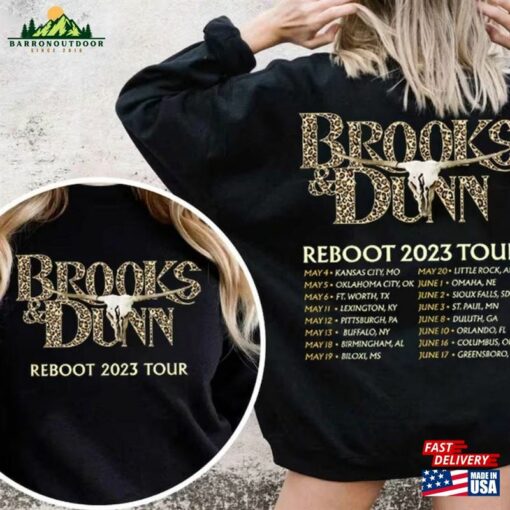 Brooks Dunn 2023 Tour Date T-Shirt 2 Sides Western Tee Hoodie