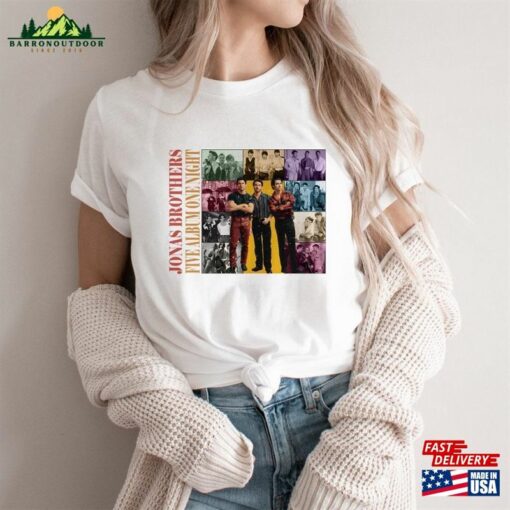 Brothers Vintage T-Shirt Jonas Five Albums One Night Tour Shirt 2023 Classic Sweatshirt