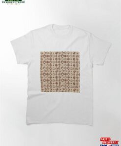 Brown Grunge Stencil In Jute Classic T-Shirt Unisex