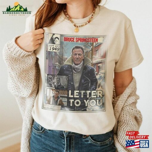 Bruce Pringsteen Comic Shirt 90S Vintage Merch Letter To You Album Music Tour Ticket 2023 Unisex Tee Sweat 240623S3 Classic T-Shirt