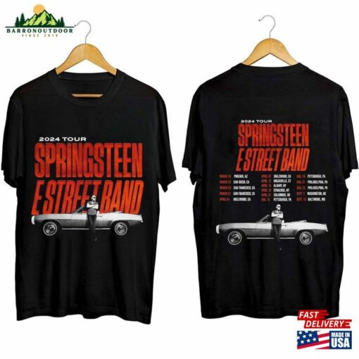 Bruce Springsteen Amp The E Street Band Rescheduled Us Tour 2024 Shirt Fan T-Shirt Unisex