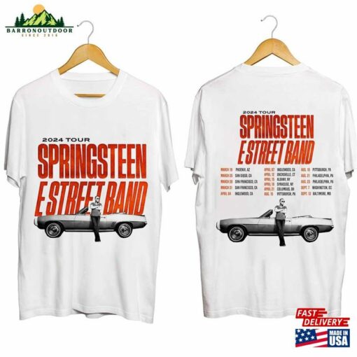 Bruce Springsteen Amp The E Street Band Rescheduled Us Tour 2024 Shirt Fan T-Shirt Unisex