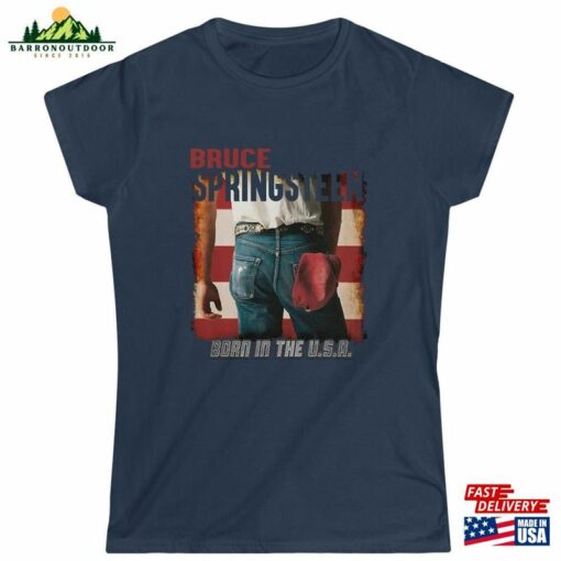 Bruce Springsteen Born In The Usa Women’s Softstyle Tee Sweatshirt Classic