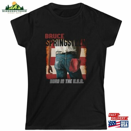 Bruce Springsteen Born In The Usa Women’s Softstyle Tee Sweatshirt Classic