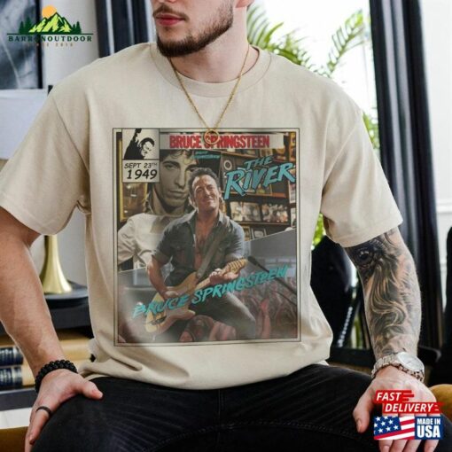 Bruce Springsteen Comic Shirt 90S Vintage Merch The River Album Music Tour Ticket 2023 Unisex Tee Sweat 240623S3 Sweatshirt T-Shirt