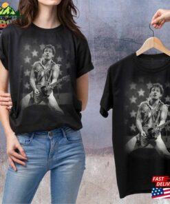 Bruce Springsteen Dark Black Shirt Inspired Vintage Graphic Tee The Boss Music Born In Usa Sweatshirt Unisex 1