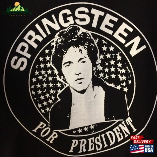 Bruce Springsteen For President Hand Screen Printed Shirt The Boss E Street Band Sweatshirt T-Shirt