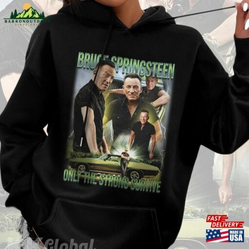 Bruce Springsteen Music Fan Shirt Y2k 90S Merch Album Only The Strong Survive 2023 Tour Sweatshirt Hoodie 230623S3 Classic Unisex