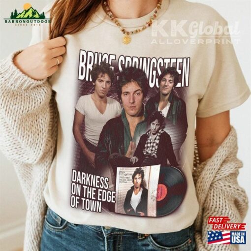 Bruce Springsteen Music Shirt Merch Vintage Album Darkness On The Edge Of Town 2023 Tour Sweatshirt Hoodie 230623S3 Unisex