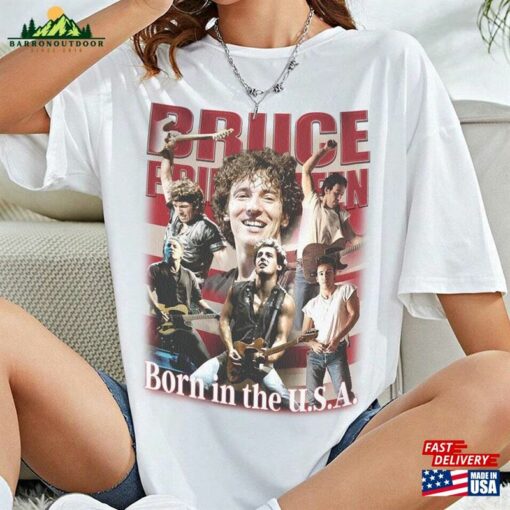 Bruce Springsteen Music Tour Shirt Y2k 90S Merch Album Born In The Usa World’84 Hoodie Classic