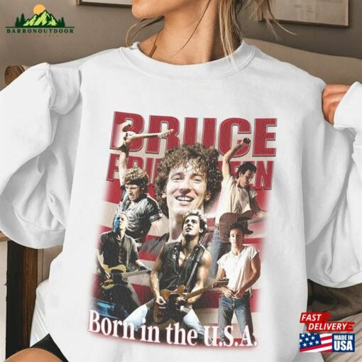 Bruce Springsteen Music Tour Shirt Y2k 90S Merch Album Born In The Usa World’84 Hoodie Classic