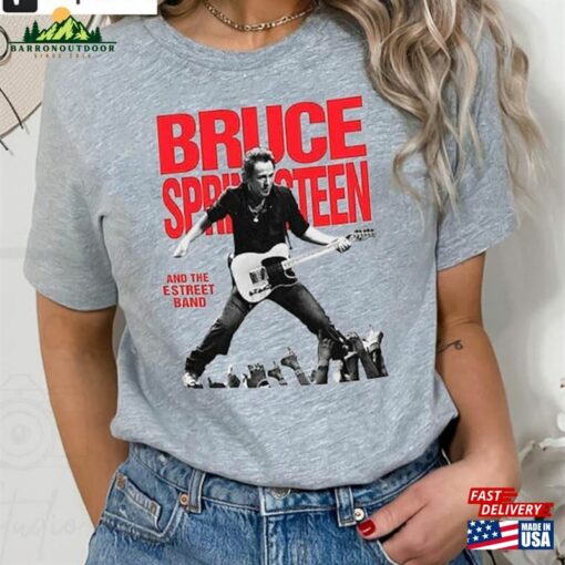 Bruce Springsteen Shirt Music Tour 2023 E Street Band Tee Tops Short Sleeve T-Shirt Sweatshirt