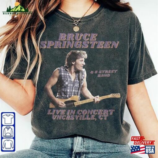 Bruce Springsteen Uncasville T-Shirt E Street Band 2023 Tour Shirt Old School Tee Sweatshirt Classic