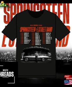Bruce Springsteen World Tour 2024 Black T Shirt Hoodie 4