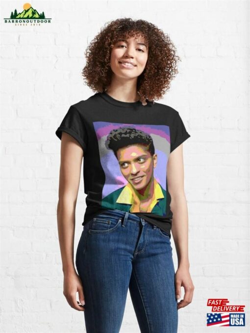 Bruno Mars Retro Pop Art Portrait Classic T-Shirt