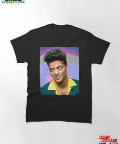 Bruno Mars Retro Pop Art Portrait Classic T Shirt 2