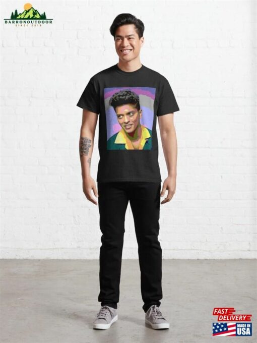 Bruno Mars Retro Pop Art Portrait Classic T-Shirt