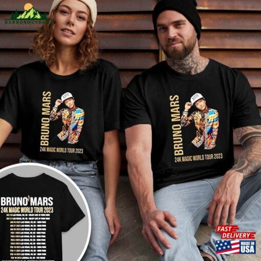 Bruno Mars World Tour 2023 Merch Dolby Live Las Vegas T-Shirt Sweatshirt