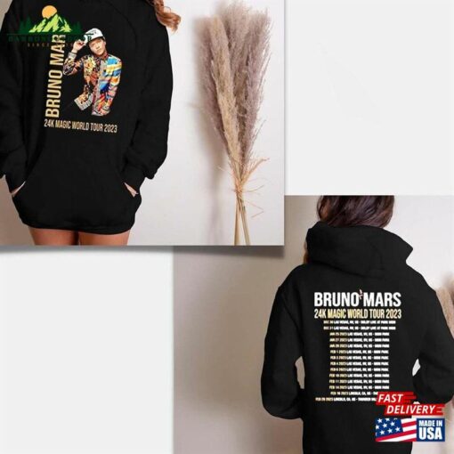 Bruno Mars World Tour 2023 Merch Dolby Live Las Vegas T-Shirt Sweatshirt