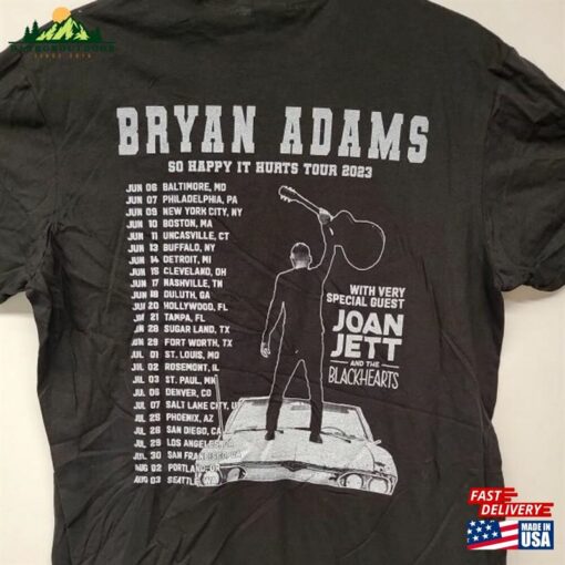 Bryan Adams 2023 So Happy It Hurts Tour Shirt Unisex Classic