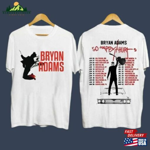 Bryan Adams Tour 2023 T-Shirt 1985 Shirt Vintage Pop Rock Music Hoodie