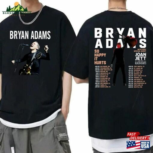 Bryan Adams Tour 2023 T-Shirt So Happy Hurts Shirt Vintage Hoodie