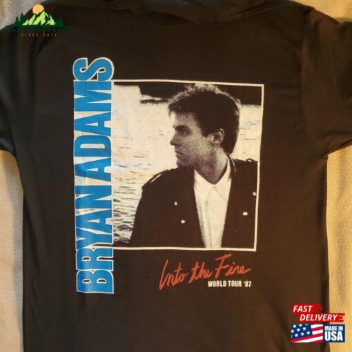 Bryan Adams Vintage Mint Tour Shirt Into The Fire World 1987 Unisex Sweatshirt