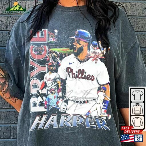 Bryce Harper Sport Shirt T-Shirt Vintage 90S Merch Tour 2023 Ticket Album Png Sweatshirt Unisex