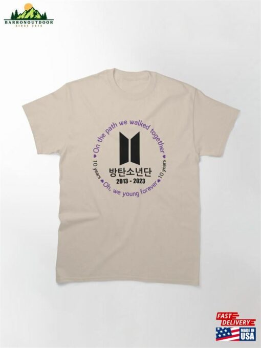 Bts 10Th Anniversary Logo Classic T-Shirt Hoodie