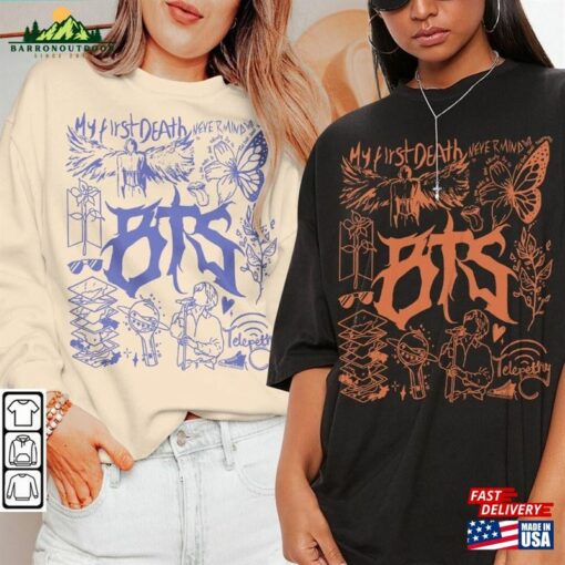 Bts Doodle Art Shirt Vintage Album Lyric Tattoo Sweatshirt Hoodie Tour 2023 Concert V1 Da3005dt T-Shirt