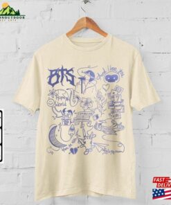 Bts Doodle Art Shirt Vintage Album Lyrics Tattoo Sweatshirt Hoodie Tour 2023 Concerts V1 Da3005dt T Shirt 4