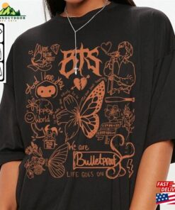 Bts Doodle Art Shirt Vintage Album Lyrics Tattoo Sweatshirt Hoodie Unisex 3