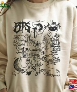 Bts Doodle Art Shirt Vintage Album Lyrics Tattoo Tour 2023 Concerts Sweatshirt Unisex 1 Bts Doodle Art Shirt Vintage Album Lyrics Tattoo Tour 2023 Concerts Sweatshirt Unisex 2