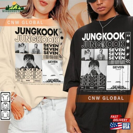 Bts Jungkook Kpop Shirt Seven Tee Jung Kook Jk T-Shirt Sweatshirt