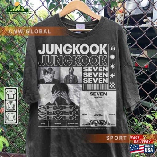 Bts Jungkook Kpop Shirt Seven Tee Jung Kook Jk T-Shirt Sweatshirt