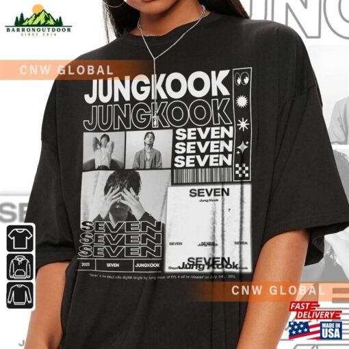 Bts Jungkook Kpop Shirt Seven Tee Jung Kook Jk T-Shirt Sweatshirt