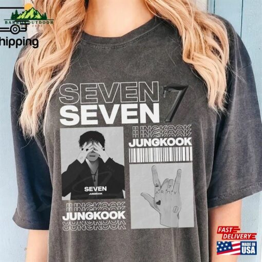 Bts Jungkook Seven Comfort Colors Shirt K Pop Tee Bangtan Boys Jeon Jung Sweatshirt T-Shirt