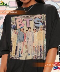 Bts Kcomic Shirt 90S Vintage Merch Art Dynamite Be Album Kpop Concert Tour 2023 Graphic Tee Gift For Fan V4 Unisex Classic 1