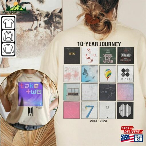 Bts Kpop Shirt 10Th Anniversary Tee V3 Festa Merch T-Shirt Hoodie