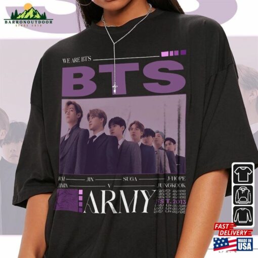 Bts Kpop Shirt Army Fandom Hoodie Idol Tee T-Shirt Unisex