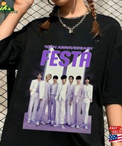 Bts Presents Everywhere Shirt Bt21 Universtar 10Th Anni Unisex T-Shirt