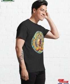 Buddha On Stained Glass Classic T Shirt Hoodie 4