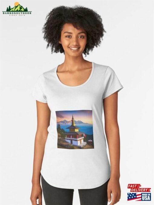 Buddhist Picture Perfect Retreat Premium Scoop T-Shirt Unisex Sweatshirt