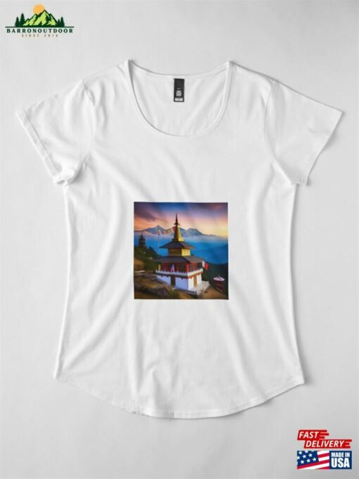 Buddhist Picture Perfect Retreat Premium Scoop T-Shirt Unisex Sweatshirt