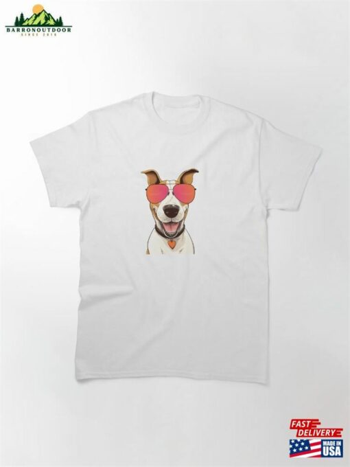 Bull Terrier Dog Wearing Sunglasses Classic T-Shirt