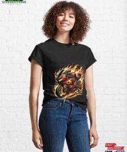 Burning Motorcycle Classic T Shirt Sweatshirt 3