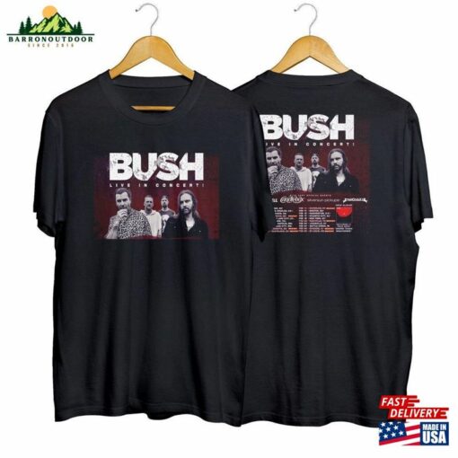 Bush Plan Band 2023 Tour Dates Heavy Metal T-Shirt Unisex Tee Vintage Shirt