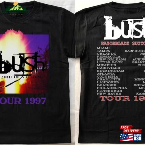 Bush Razorblade Suitcase Tour 1997 T-Shirt 90S Shirt Music Concert Hoodie