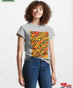 Bush T-Shirtaboriginal Art Fire Classic T-Shirt Unisex Bush T-Shirtaboriginal Art Fire Classic T-Shirt Unisex